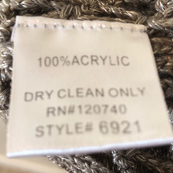 NWT Metallic crochet longline tunic/coverup L/M - Picture 7 of 9